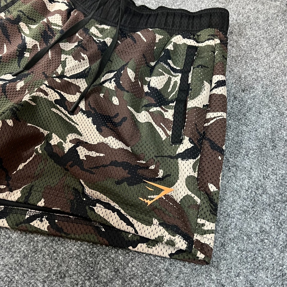 Men's Gymshark Lifting Club Camo Printed Mesh 5" Shorts Size M Gym Workout - Picture 3 of 15
